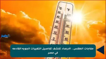 مفاجآت الطقس.. الأرصاد تكشف تفاصيل التغيرات الجوية القادمة في مصر